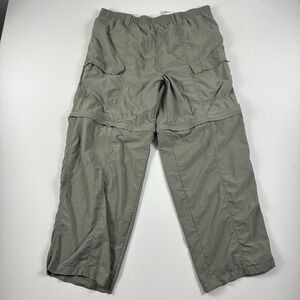 Columbia PFG Mens Large Omni-Shield‎ Convertible Pants Green Outdoor Hiking